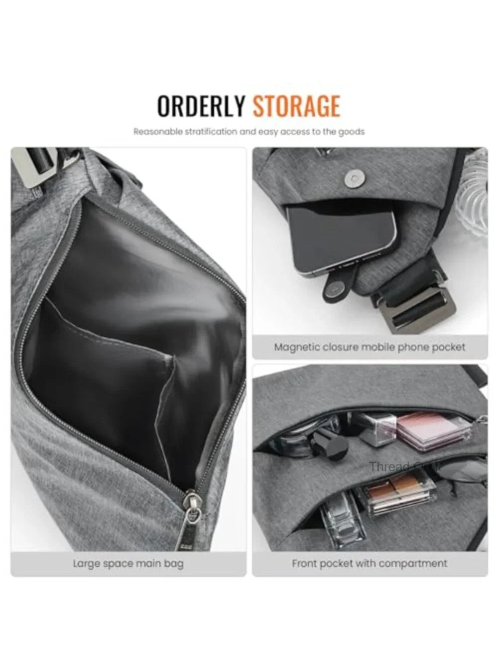 Anti-Theft Crossbody Bag with RFID Blocking Waterproof Nylon Travel Purse